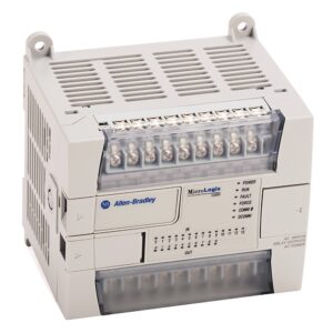 Controlador lógico programable compacto Allen-Bradley 1762-24AWA MicroLogix 1200 para riel DIN.
