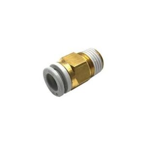 Racor rápido recto neumático SMC KQ2H08-02S para conexión de manguera de 8 mm a rosca de 1/4.
