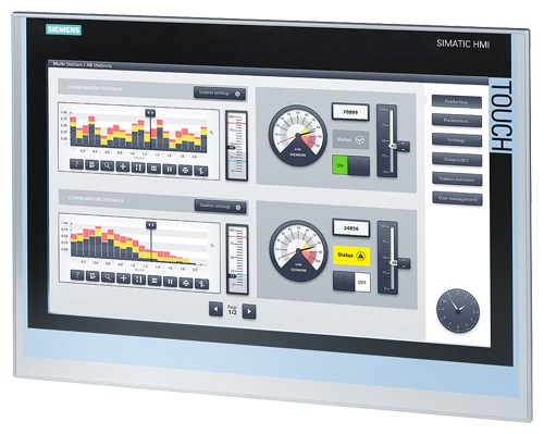 Panel de operación HMI de 18.5'' con frontal de vidrio capacitivo e interfaz PROFINET. Panel Tactil HMI TP1900 Comfort Siemens 6AV2124 0UC02 0AX1 6AV2124-0JC01-0AX0 6AV2124-0QC02-0AX1 6AV2124-1JC01-0AX0